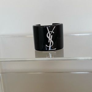 Saint Laurent Chunky Black Bangle